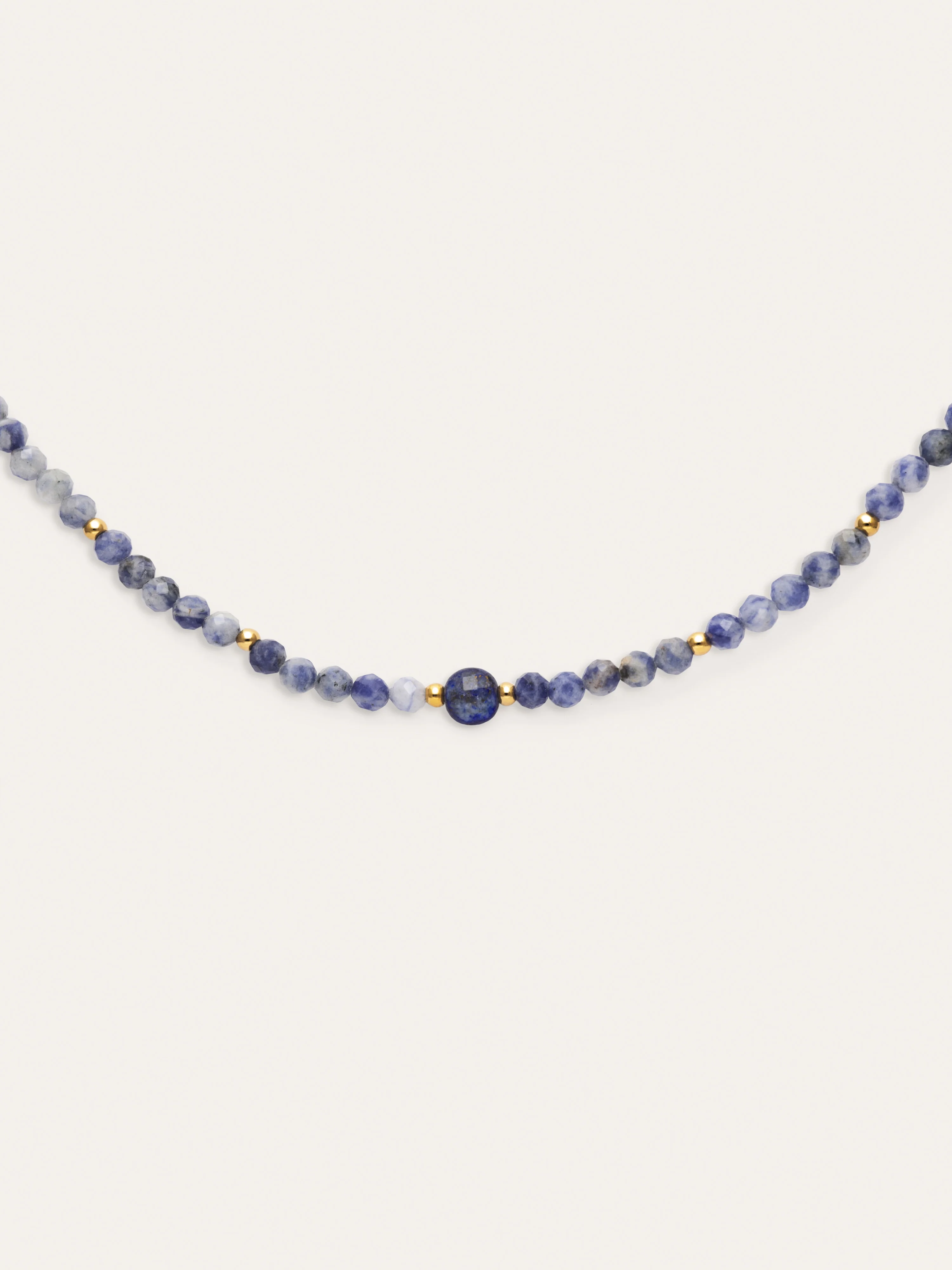 Amulet Kyanite Stainless Steel Gold Necklace