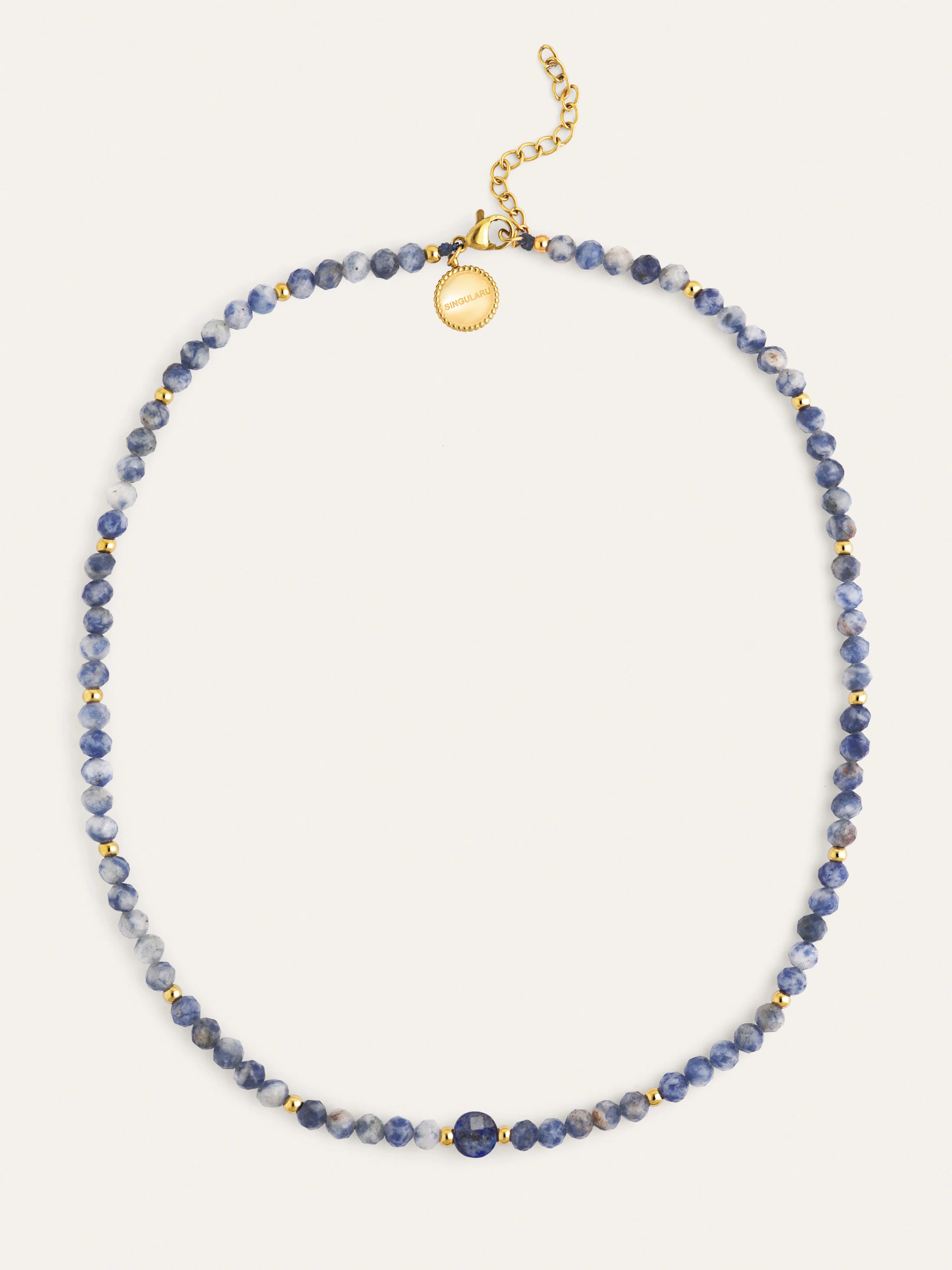 Amulet  Kyanite Stainless Steel Gold Necklace - Image 4