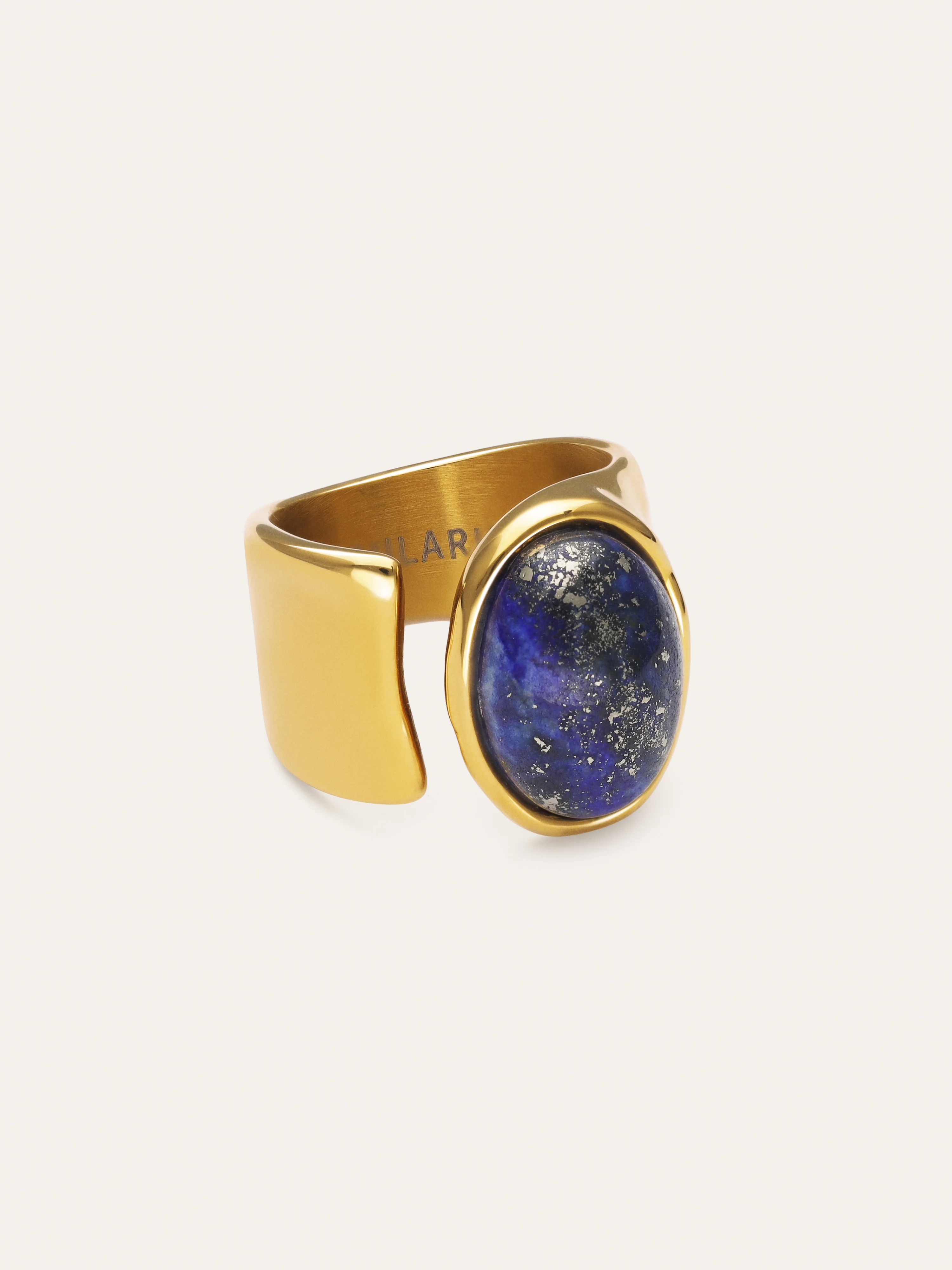 Γndigo Blue Stainless Steel Gold Ring