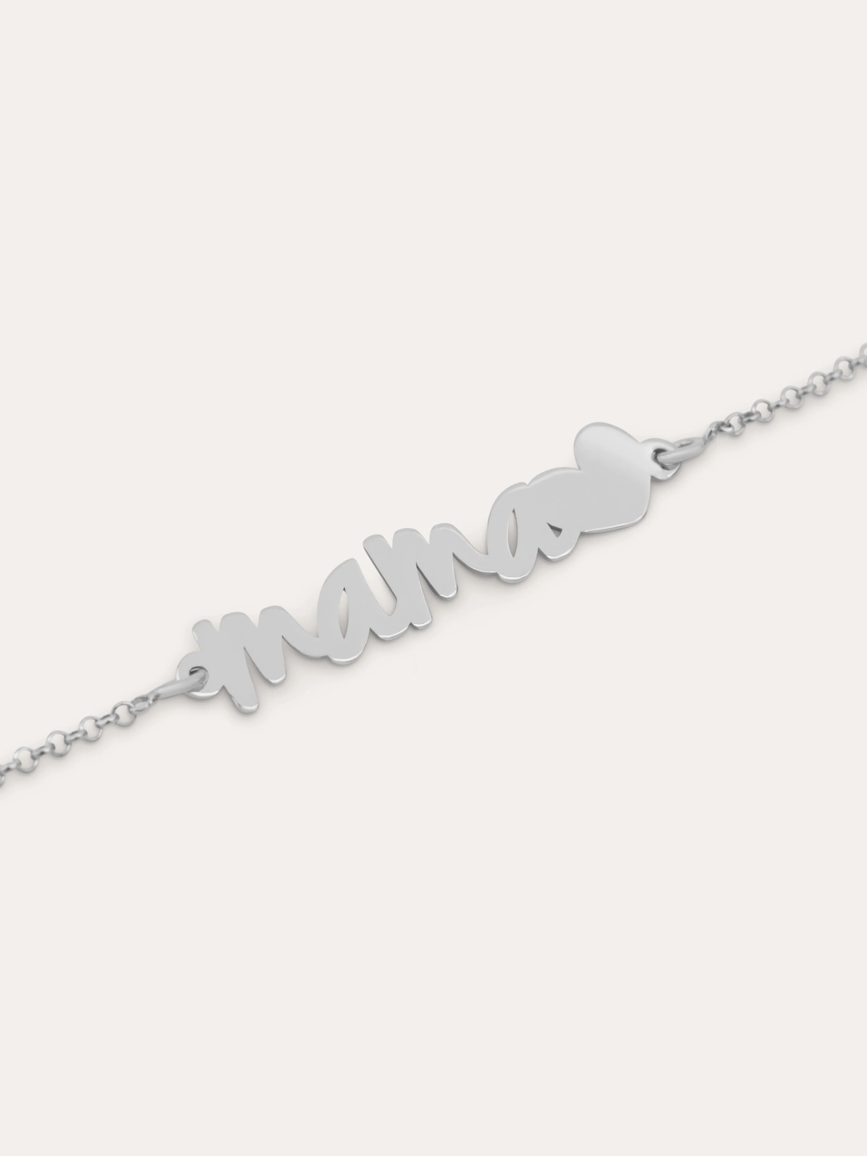 Mama Heart Silver Bracelet - Image 3