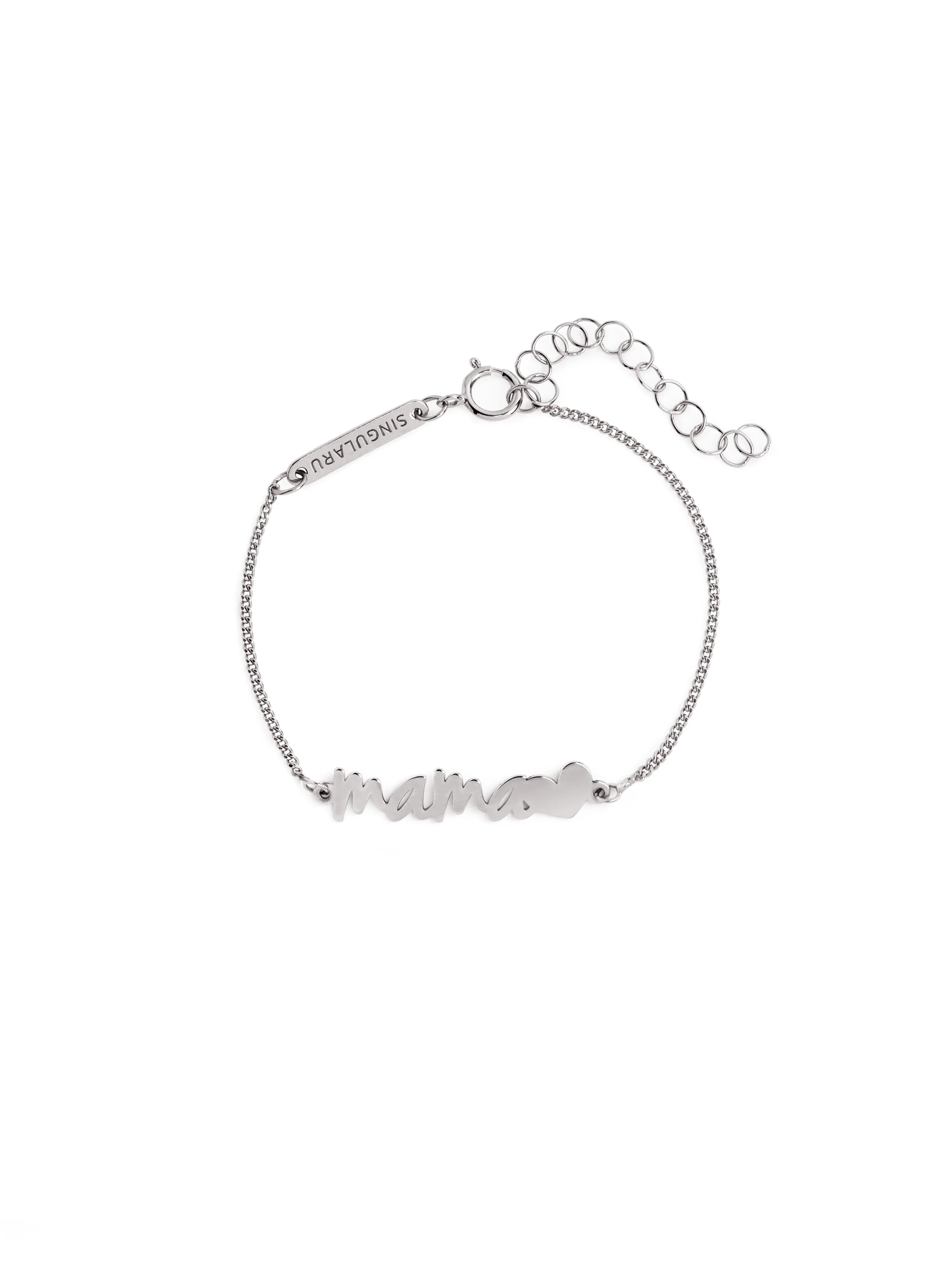 Mama Heart Silver Bracelet - Image 6