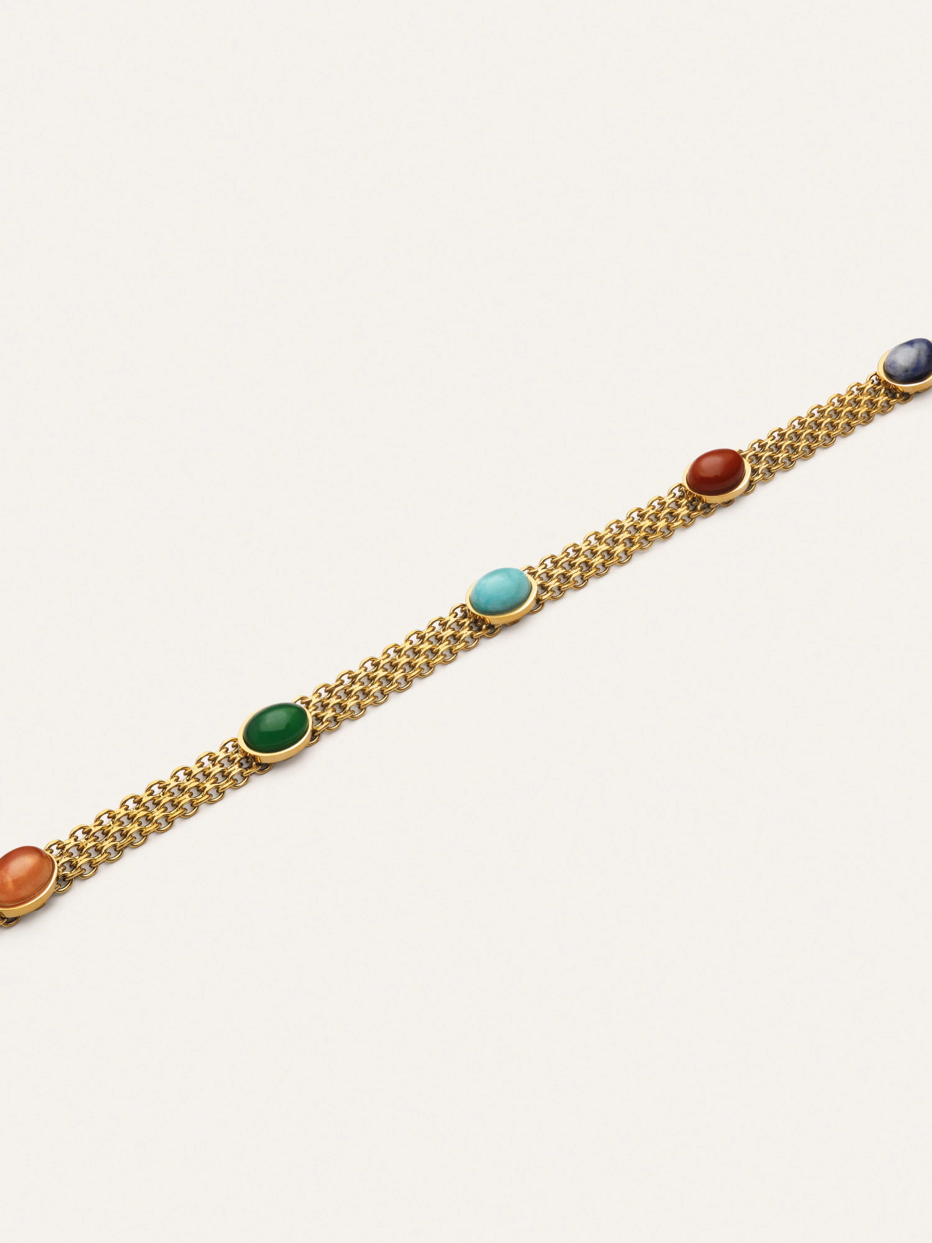Tape Stones Stainless Steel Gold Choker  - Image 3